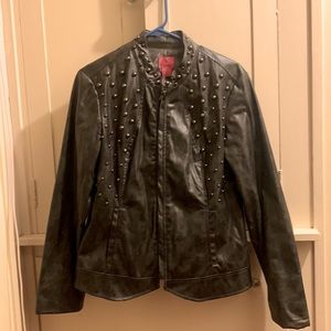 Christina Gray Jacket w/ Gold Colored Accents Size Large